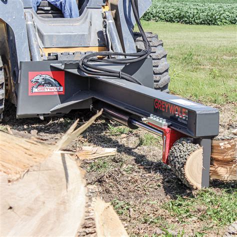 mini skid steer log splitter attachment|best skid steer splitter attachments.